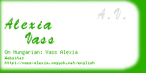 alexia vass business card